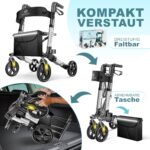 KESSER Aluminium-Rollator faltbar – leicht, höhenverstellbar & sicher für Senioren – Bild 9