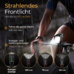 LICHTMEISTER® Fahrradlicht 100 Lux – StVZO zugelassen mit USB-C, Bremslicht & Reflektor – Bild 4