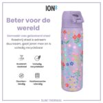 ion8 Vakuumisolierte Trinkflasche 500ml – Auslaufsicher mit Einhandöffnung für Unterwegs – Bild 6