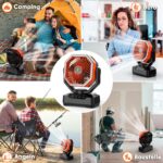 Multper 20000mAh Camping Ventilator mit Fernbedienung, LED & Timer – Tragbarer Akku Ventilator – Bild 8