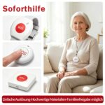 RenseCum Hausnotruf 4er-Set mit WLAN – IP55 wasserdicht, ABO-frei, App-Benachrichtigung für Senioren – Bild 5