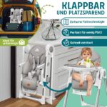 KIDIZ 3in1 Hochstuhl mit Spielbügel – Mitwachsender Kinderhochstuhl von 0–36 Monate – Bild 7