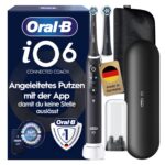 Oral-B iO Series 6 Elektrische Zahnbürste Schwarz – 5 Putzmodi mit KI-App