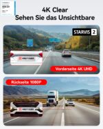 REDTIGER F7NP Dashcam 4K/2,5K Vorne & Hinten – Dual-Kamera mit STARVIS 2 & GPS – Bild 2