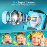 Yixinxin 4K Unterwasserkamera 64MP mit Dual-Screen – Wasserdicht bis 16m für Schnorcheln – Bild 6