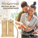 ElbFuchs® Salz- und Pfeffermühle Holz Set – Keramikmahlwerk für Hochzeit & Einzug – Bild 6
