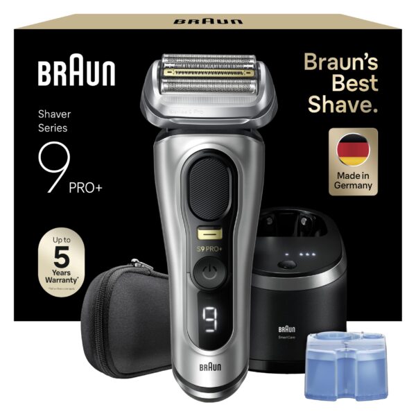 Braun Series 9 Pro+ Elektrorasierer – 0,00 mm Rasur mit ProTrimmer & 60 Min Akku