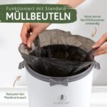 Forche® Windelmülleimer mit Kugelkopfverschluss – Geruchsdicht ohne Nachfüllkassetten – Bild 3