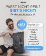 Büchel Fahrradtasche 2er Set, 25.4 L – 100% Wasserdicht mit Schultergurt – Bild 3