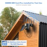 Xega 4G LTE Überwachungskamera Aussen Solar – 2K HD PTZ mit SIM-Karte, kabellos & WLAN-frei – Bild 4
