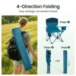 HIGH POINT SPORTS Campingstuhl 2er Set – Faltbar bis 102kg mit Getränkehaltern – Bild 7
