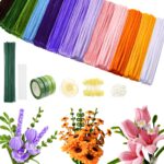 800er Pfeifenreiniger Blumen Set mit 13 Farben – Bastelset mit Zubehör von beanicus