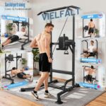 Dskeuzeew Power Tower – Multifunktionale Dip-Station & Klimmzugstange freistehend bis 205 kg – Bild 5