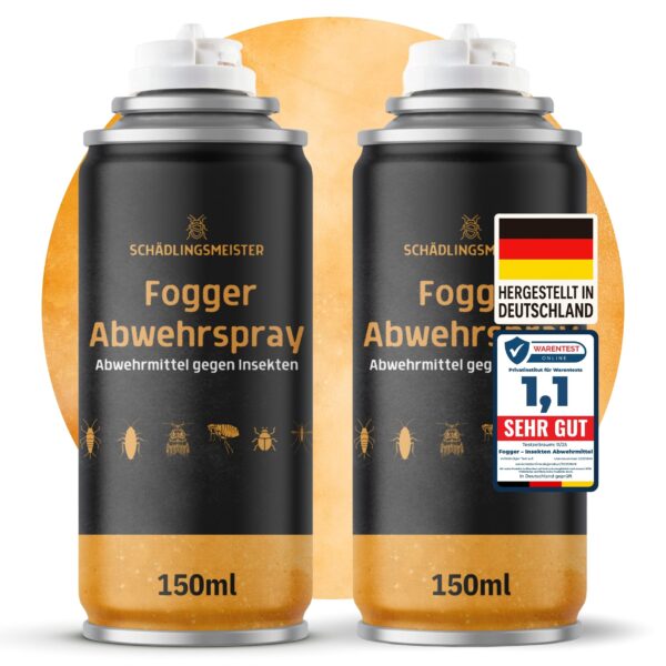 Panteer Fogger Abwehrspray 2x150ml – Insektenvernebler mit Zitroneneukalyptusöl für bis zu 20 m²