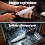 PAUDIN Kochmesser 20 cm – Profi Chefmesser aus Carbon Edelstahl mit ergonomischem Griff – Bild 7