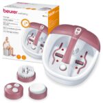 Beurer FB 35 Fusssprudelbad mit Vibrations- & Sprudelmassage, Pediküre-Aufsätzen & Aromatherapie – Wellness-Fussbad bis Schuhgrösse 44
