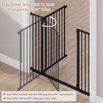 WOLTU Treppenschutzgitter 75–97 cm Metall – Sicherheitstor mit Auto-Close für Treppen – Bild 8
