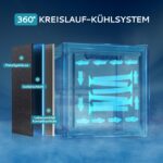 EUHOMY Getränkekühlschrank 36L – Mini Bierkühler mit Glastür & Touch-Control für Büro – Bild 6
