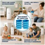 Angelcare 8er-Pack Nachfüllkassetten für Windeleimer Comfort Plus – Geruchsdicht – Bild 7