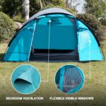 Portal Kuppelzelt 3-4 Personen mit Vorzelt – Wasserdicht 4000mm für Camping & Trekking – Bild 6