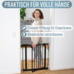 ib style Berrin Treppenschutzgitter 67–75 cm – Klemmgitter ohne Bohren für Babys & Hunde – Bild 5