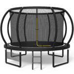 Devoko Gartentrampolin mit Sicherheitsnetz & GS-Zertifikat – Kindertrampolin für sicheren Sprungspass