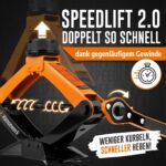 HANSEWERK Scherenwagenheber 2t mit Ratsche – Fahrzeugschutz für PKW & SUV – Bild 2
