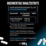 Creatine Ultra Caps – 420 Kapseln mit 1250 mg Creatin Monohydrat – Hochdosiert für Kraftsportler – Bild 6