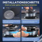 MSXTTLY Magnetische Autohalterung mit Vakuum-Saugnapf – 360° drehbar für iPhone & Android – Bild 2