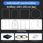 BKSAI Magnetisches Verdunkelungsrollo 100x145 cm – Lichtdicht ohne Bohren für alle Fenster – Bild 6
