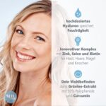 180 Hyaluron Kapseln hochdosiert 600 mg – Vegane Beauty Kapseln mit Zink & Biotin für Haut, Haare & Nägel – Bild 2