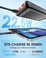 JIGA Solar Powerbank 27000mAh mit 22,5W PD – Schnellladegerät für Outdoor & Reisen – Bild 2