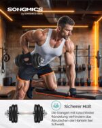 SONGMICS Hantelset 50 kg mit Gusseisen – Verstellbare Kurzhanteln für Kraft & Fitnesstraining – Bild 2