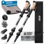 Terra Peak® Teleskop-Wanderstöcke Aluminium 270g – Leicht & verstellbar für Damen & Herren