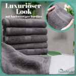 NatureMark 8er Handtuch-Set 50×100 cm – 100% Baumwolle, saugfähig & langlebig in Anthrazit – Bild 5
