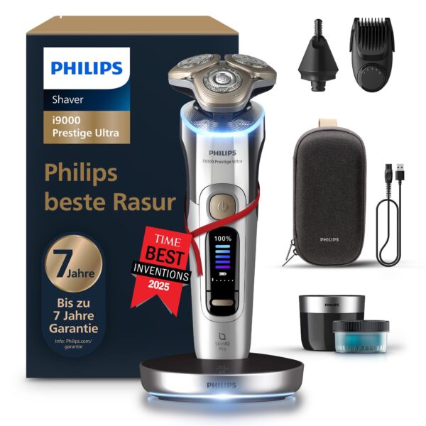 Philips i9000 Prestige Ultra Elektrorasierer – Premium Nass- & Trockenrasur für Herren