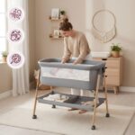 Moby-System Mili Babybett 0–6 Monate – Klappbares Reisebett mit Matratze & Rollen – Bild 10