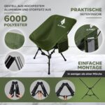 ALPINEZ Campingstuhl faltbar ultraleicht – Testsieger mit Dreiecksstruktur für 120 kg – Bild 5