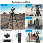 Victiv Kamera Stativ 52–185 cm mit abnehmbarem 3-Wege-Kopf – Aluminium Fotostativ für DSLR & Smartphone – Bild 2