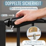 ib style Berrin Treppenschutzgitter 67–75 cm – Klemmgitter ohne Bohren für Babys & Hunde – Bild 4