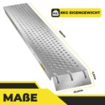 MASKO® 2er Set Auffahrrampe Verzinkter Stahl – 400 kg Tragkraft für PKW & Anhänger – Bild 2
