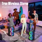 W-KING T9-2 Bluetooth Lautsprecher 115dB – 80W Party Box mit Bass & LED-Lichtshow – Bild 4