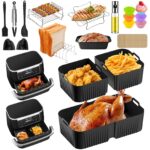 24-teiliges Airfryer Zubehör für Ninja Foodi Flexdrawer AF500EU – Silikon & Edelstahl Set