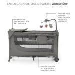 Kinderkraft Joy 2 3in1 Reisebett – Multifunktionales Babybett mit Zubehör in Dunkelgrau – Bild 10