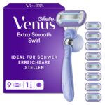 Gillette Venus Extra Smooth Swirl Damenrasierer – Flexible 5-Klingen-Rasur für Kurven