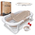 XXL Faltbare Babywanne FawnsLife – Platzsparend mit Sitz & Wassereimer für Neugeborene