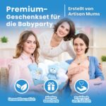 Baby Box Shop – 14er Geschenkset für Neugeborene Jungen mit Plüsch-Teddybär & Essentials – Bild 6