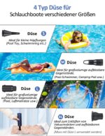 anngrowy Kabellose Elektrische Luftpumpe mit 2×2000mAh – Schnellfüll Inflator für Pool & Luftmatratze – Bild 2