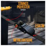 FORTEM Spanngurte 4er-Set 4,57 m mit Ratsche – 748 kg Bruchfestigkeit für sicheren Transport – Bild 2