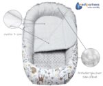 Medi Partners Babynest 100x60cm – 5-teiliges Kuschelnest aus Bio-Baumwolle für Neugeborene – Bild 7